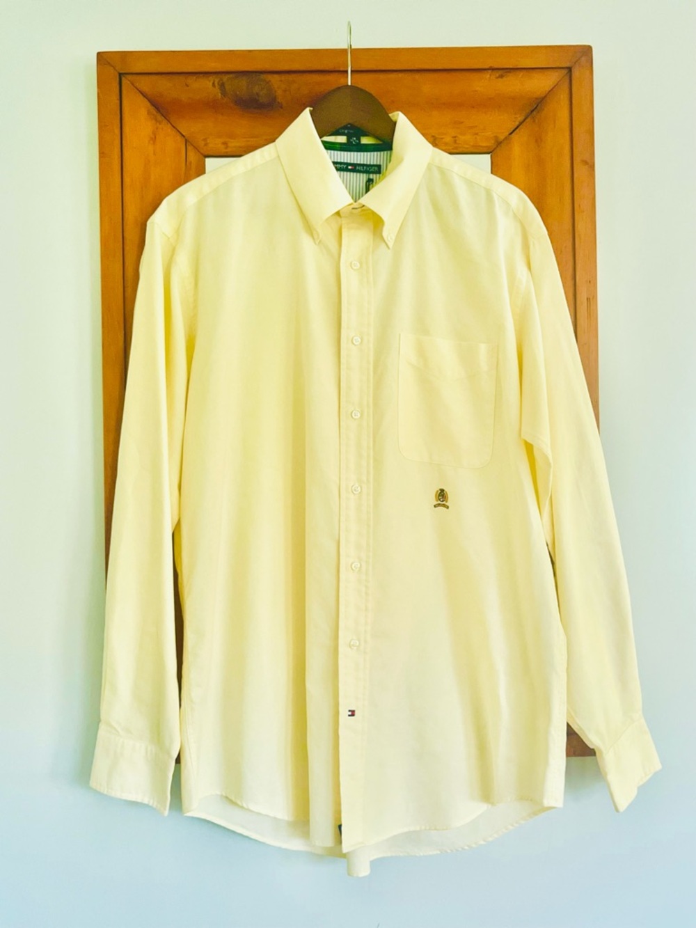 Y2K Vintage Butter Yellow Tommy Hilfiger Button-Down Shirt